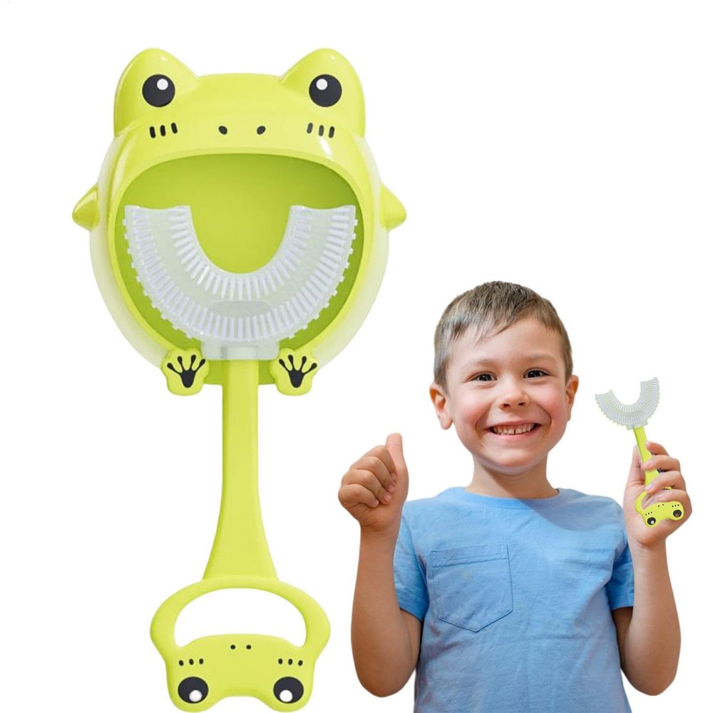 U Shape Infant Toothbrush, U Shape Teeth For Children, Oral Care 360 Baby Toothbrush, Children Toothbrush With Soft Silicone Head
