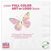 100 Count Custom Dinner Napkins - Personalized Recycled Paper Content Napkins - Eco-friendly & Full-Color Digital Printed - Weddings, Events & Celebrations - Coin Edge Embossed, 8"x 8" view 1