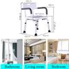 Shower Chair Heavy Duty Height Adjustable Shower Assist Handicap Shower Seats Non-Slip Safety with Arms and Back, for Elderly Seniors Disabled-Accessible Bathroom Shower,Big Sucker view 2