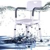Shower Chair Heavy Duty Height Adjustable Shower Assist Handicap Shower Seats Non-Slip Safety with Arms and Back, for Elderly Seniors Disabled-Accessible Bathroom Shower,Big Sucker view 3