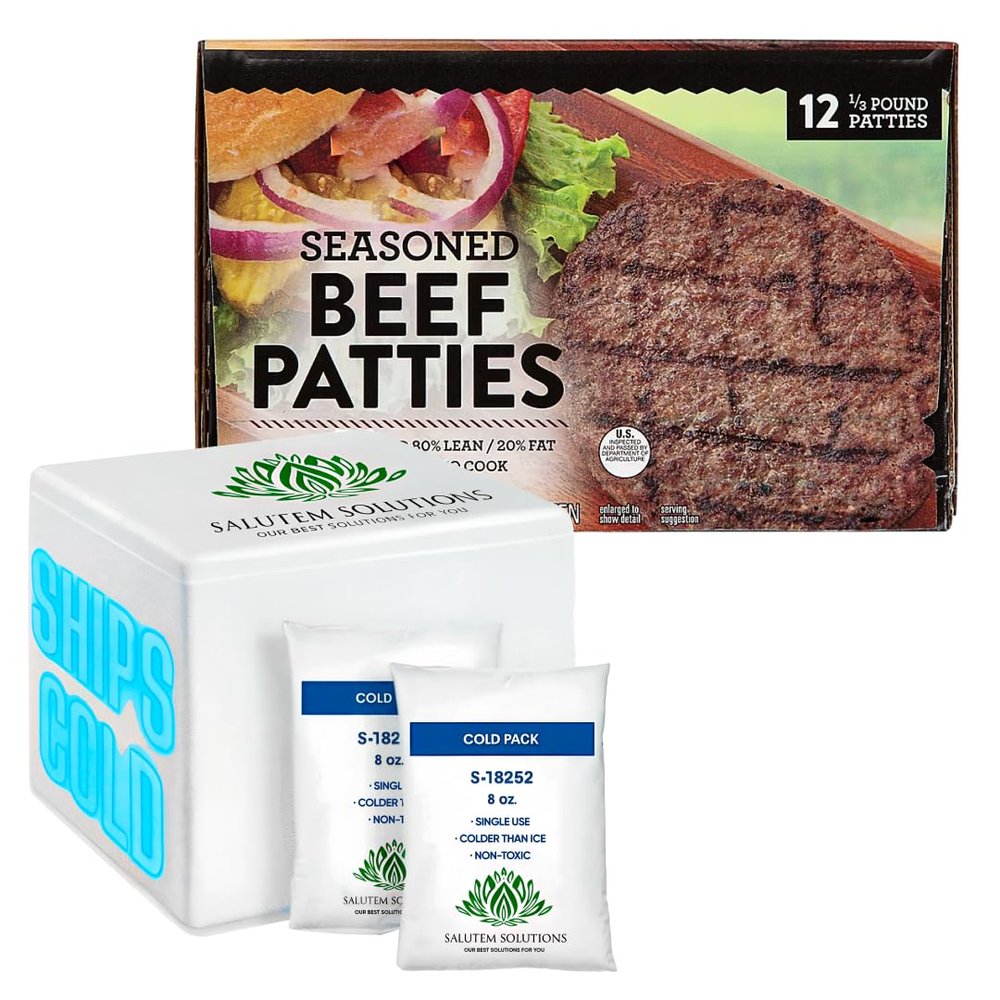 Salutem Vita - Seasoned Beef Patties, 12 pk.