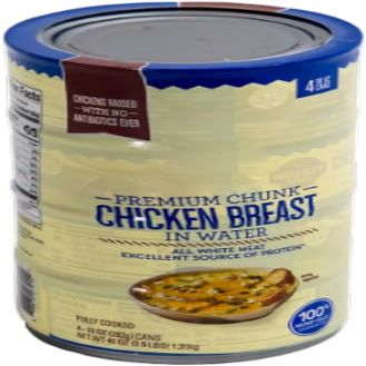 Salutem Vita - No Antibiotics Ever Chunk Chicken Breast in Water, 0.5 lbs. (actual weight may vary within 5%)