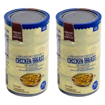 Salutem Vita - Premium No Antibiotics Ever Chunk Chicken Breast in Water, 0.5 lbs. (actual weight may vary within 5%) - Pack of 2