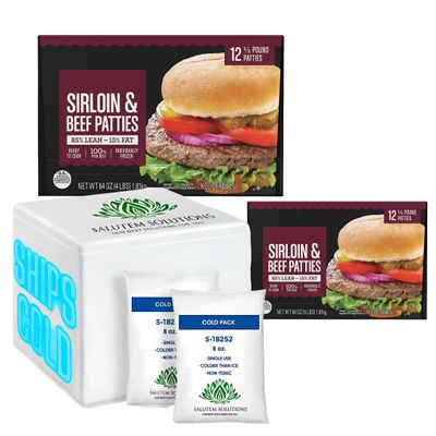Salutem Vita - Sirloin and Beef Patties, 12 pk./5.3 oz. - Pack of 2