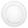 EcoQuality 10.25 Inches Silver Plastic Round Dinner Plates with Glitter Design Elegant Disposable Plates for Parties, Weddings, and Events - Durable, Stylish, Reusable Tableware (70) view 1