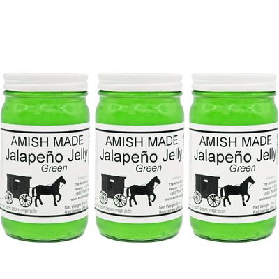 Amish Jam - 8 Oz Jar - Qty 3 (Jalapeno Jelly)