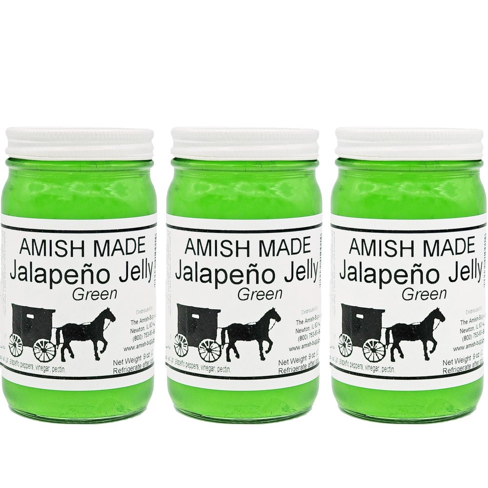 Amish Jam - 8 Oz Jar - Qty 3 (Jalapeno Jelly)