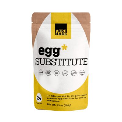 AcreMade Plant-Based Egg Substitute, Dry Powder, Shelf Stable, Vegan, Gluten Free, Soy-Free, Low Sodium, Non-GMO, Natural Egg Replacer, 3 Grams Pea Protein Per Serving (1 pack (5.6 oz))