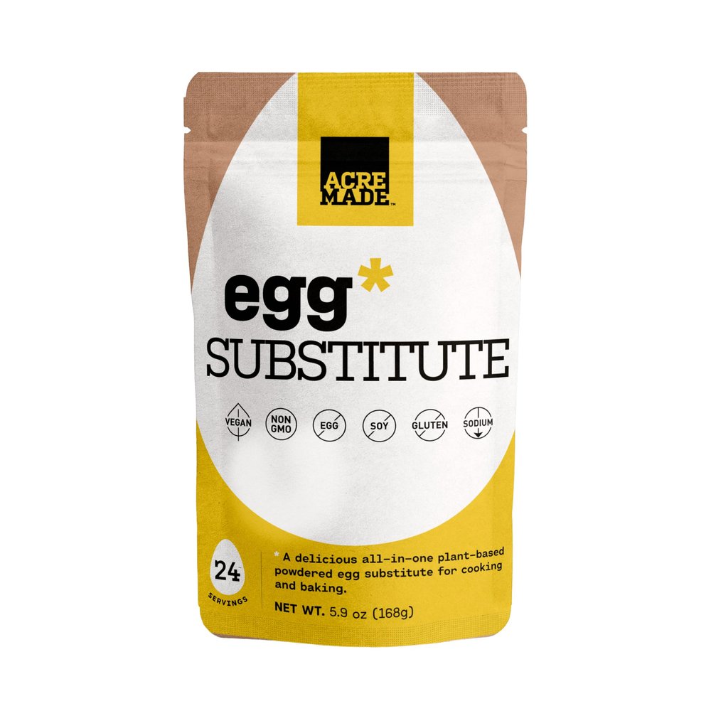 AcreMade Plant-Based Egg Substitute, Dry Powder, Shelf Stable, Vegan, Gluten Free, Soy-Free, Low Sodium, Non-GMO, Natural Egg Replacer, 3 Grams Pea Protein Per Serving (1 pack (5.6 oz))