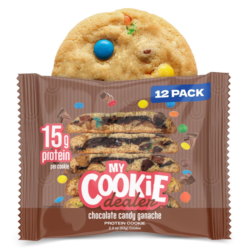 My Cookie Dealer Protein Cookies, Chocolate Candy Ganache (2.2oz, 12-Pack)