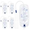 BeHerk Urinary Drainage Bag 1000ml Catheter Leg Bag, 5 Pack Catheter Leg Bags for Men, Catheter Bags with Anti-Reflux Valve, Adjustable Cloth Straps, Easy Drainage Flip Design view 1