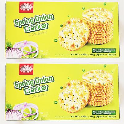 Spring Onion Crackers, 4.90 oz,2 Pack