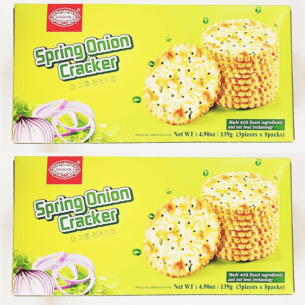 Spring Onion Crackers, 4.90 oz,2 Pack