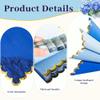 100 Pcs Blue Cocktail Napkins with Gold Foil Scalloped Edges 5 x 5 Inch Dessert Napkins Disposable Thick Paper for Wedding Dinner Birthday Party view 3