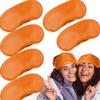 6 Pack Blindfold Eye Mask Cover Sleep Mask for Party Games Travel Sleep Team Build Party Supply with Adjustable Strap for Women Men Kids, Orange view 1
