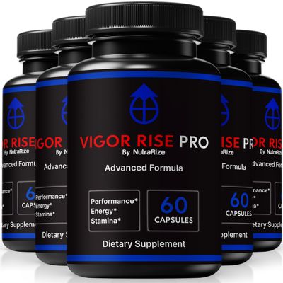 (5 Pack) Vigor Rise Pro for Men Official VigorRisePro Formula with All-Natural Ingredients to Help Support Peak Performance, Endurance, and Daily Stamina, Just 2 Easy-to-Take Pills (300 Capsules)