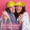 6 Pack Blindfold Eye Mask Cover Sleep Mask for Party Games Travel Sleep Team Build Party Supply with Adjustable Strap for Women Men Kids, Yellow view 2