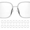 HARFINGTON 10 Pairs Eyeglass Nose Pads 4.7mm Thickness Silicone Adhesive Anti-Slip Glasses Nose Grips Round Shape Glasses Nose Pads for Plastic Frames Glasses Sunglasses, Clear view 1