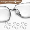 HARFINGTON 10 Pairs Eyeglass Nose Pads 4.7mm Thickness Silicone Adhesive Anti-Slip Glasses Nose Grips Round Shape Glasses Nose Pads for Plastic Frames Glasses Sunglasses, Clear view 3