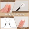 HARFINGTON 10 Pairs Eyeglass Nose Pads 4.7mm Thickness Silicone Adhesive Anti-Slip Glasses Nose Grips Round Shape Glasses Nose Pads for Plastic Frames Glasses Sunglasses, Clear view 4