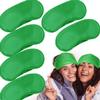 6 Pack Blindfold Eye Mask Cover Sleep Mask for Party Games Travel Sleep Team Build Party Supply with Adjustable Strap for Women Men Kids, Green view 1
