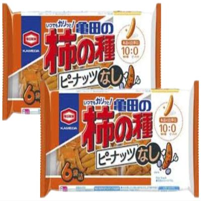 Beatcraft Kaki No Tane Regular Flavor No Peanuts 2 Pack Authentic Japanese Rice Crackers 180g 2 Bags (Total 360g) Product of Japan