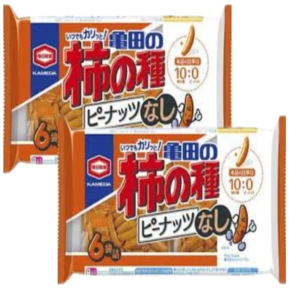 Beatcraft Kaki No Tane Regular Flavor No Peanuts 2 Pack Authentic Japanese Rice Crackers 180g 2 Bags (Total 360g) Product of Japan