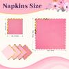 100 Pcs Pink Cocktail Napkins with Gold Foil Scalloped Edges 5 x 5 Inch Dessert Napkins Disposable Thick Paper for Wedding Dinner Birthday Party view 2