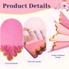100 Pcs Pink Cocktail Napkins with Gold Foil Scalloped Edges 5 x 5 Inch Dessert Napkins Disposable Thick Paper for Wedding Dinner Birthday Party view 3