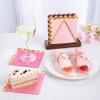 100 Pcs Pink Cocktail Napkins with Gold Foil Scalloped Edges 5 x 5 Inch Dessert Napkins Disposable Thick Paper for Wedding Dinner Birthday Party view 4