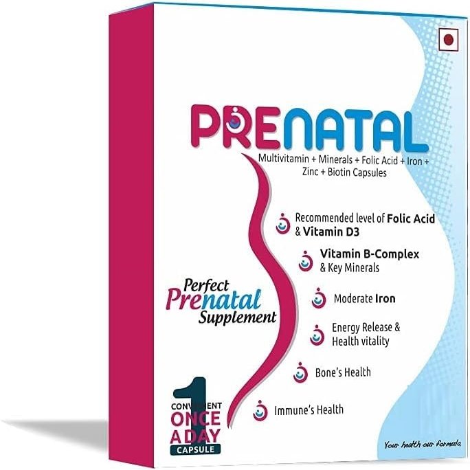 SM Prenatal multivitamin Nutrition for Women,Advanced Formula for Conception,Before & After Pregnancy with 200mg DHA,Folic Acid & Iron for Health of Baby & Mother(Combo Pack)
