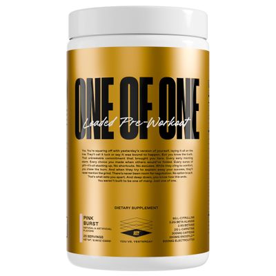 ONE OF ONE Loaded Pre-Workout High-Stim Energy, Focus & Endurance with EndoFlo, Genius Pure Alpha GPC, NeuroRush, Dynamine, No Crash, Gluten Free Pink Burst