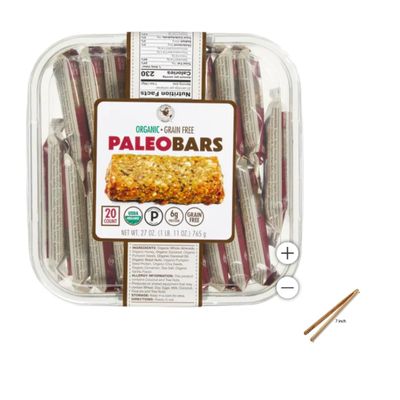 1 PALEO BARS 2O CT AND MINI TONGS Universal Bakery Organic Paleo Bars, 1.35 Ounce (1 x20 Count)+ mini tongs (2 Pcs SET)