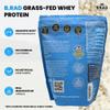 B.rad Grass Fed Whey Protein Isolate Powder - Organic Protein Powder with All-Natural Ingredients - Gluten Free Pre-Workout Powder for Men and Women - 2 Pounds - 100% USA Sourced - Vanilla Bean view 2