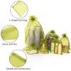 100 Pack Small Mesh Gift Bags,Jewelry Bags with Drawstring,Organza Mesh Bags For Gifts (Army Green, 10 * 15CM) view 2