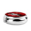 Red Lips with Diamond Pill Box 3 Compartment Round Portable Pill Case for Pocket or Purse Pill Holder Weekly Pill Organizer Decorative Metal Medicine Vitamin Organizer Travel Gift view 4