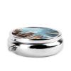 The Sky Pill Box 3 Compartment Round Portable Pill Case for Pocket or Purse Pill Holder Weekly Pill Organizer Decorative Metal Medicine Vitamin Organizer Travel Gift view 4