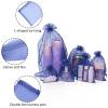 100 Pack Small Mesh Gift Bags,Jewelry Bags with Drawstring,Organza Mesh Bags For Gifts (Navy blue, 20 * 30CM) view 2