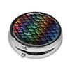 Dragon Scale Pill Box 3 Compartment Round Portable Pill Case for Pocket or Purse Pill Holder Weekly Pill Organizer Decorative Metal Medicine Vitamin Organizer Travel Gift view 3