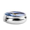 Bald Eagle Flying Pill Box 3 Compartment Round Portable Pill Case for Pocket or Purse Pill Holder Weekly Pill Organizer Decorative Metal Medicine Vitamin Organizer Travel Gift view 4