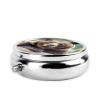Grizzly Bear Pill Box 3 Compartment Round Portable Pill Case for Pocket or Purse Pill Holder Weekly Pill Organizer Decorative Metal Medicine Vitamin Organizer Travel Gift view 4