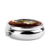 American USA Flag Eagle Art Pill Box 3 Compartment Round Portable Pill Case for Pocket or Purse Pill Holder Weekly Pill Organizer Decorative Metal Medicine Vitamin Organizer Travel Gift view 4