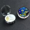 Tropical Ocean Sea Fish Pill Box 3 Compartment Round Portable Pill Case for Pocket or Purse Pill Holder Weekly Pill Organizer Decorative Metal Medicine Vitamin Organizer Travel Gift