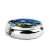 Tropical Ocean Sea Fish Pill Box 3 Compartment Round Portable Pill Case for Pocket or Purse Pill Holder Weekly Pill Organizer Decorative Metal Medicine Vitamin Organizer Travel Gift view 4