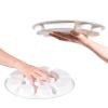 100 Pack 9 Compartment Divided Plates Disposable Biodegradable 12.5" Diameter 1.18" Height Eco-Friendly Heavy-Duty Sturdy Paper Bagasse Plates hold drinks for Party Thali Buffet Event Wedding Holiday view 4