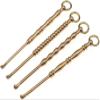 4Pcs Gold Ear Pick Ear Curette Cleaner, Brass Reusable Ear Cleaner with Key Ring, Earwax Removal Ear Care, Smooth Ear ScoopEarwax Removal Cleaning Tools view 1