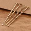 4Pcs Gold Ear Pick Ear Curette Cleaner, Brass Reusable Ear Cleaner with Key Ring, Earwax Removal Ear Care, Smooth Ear ScoopEarwax Removal Cleaning Tools view 2