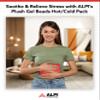 Alpi Rectangle Plush Gel Bead Ice Pack 2 Pack Reusable Ice Packs with Beads for Hot & Cold Therapy - Soft, Plush Comfort for Muscle Aches & Relaxation (Red) view 2