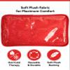 Alpi Rectangle Plush Gel Bead Ice Pack 2 Pack Reusable Ice Packs with Beads for Hot & Cold Therapy - Soft, Plush Comfort for Muscle Aches & Relaxation (Red) view 3