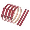 uxcell 2 Pair Replacement Ankle Strap for Heels Detachable Shoe Straps PU Leather Shoe Bands, Matte Deep Red view 1